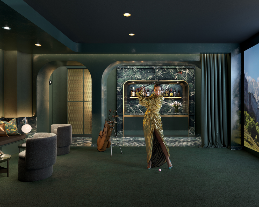 Golf simulator at Capitol Residences at 2492 yonge